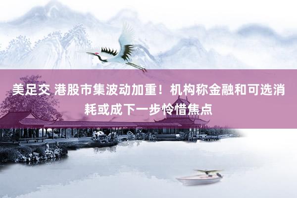 美足交 港股市集波动加重！机构称金融和可选消耗或成下一步怜惜焦点